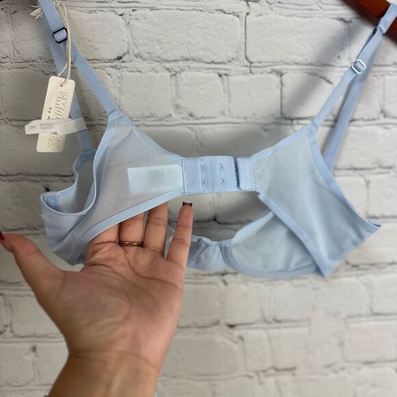 Aerie Smoothez 34C Green Mesh Unlined Balconette Full Coverage Underwire Bra - Picture 9 of 15